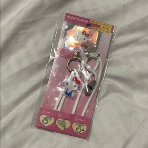 Hello Kitty Pink and White Phone Lanyard with Red Bow